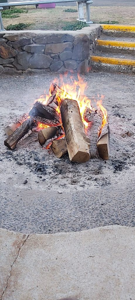 Fire pit - Major Mitchell Caravan Park