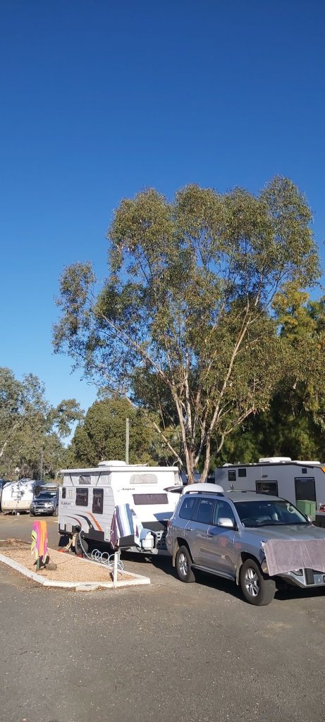 Ready to roll out of the Major Mitchell Caravan Park